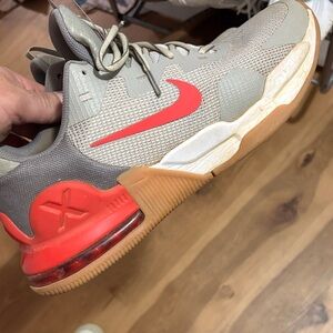 Nike Gray and Orange Athletic Shoes